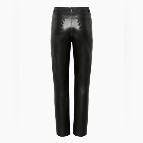 2. Aritzia Wilfred Vegan Leather Melina Pant in Black - Picture 8 of 14